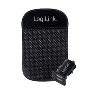 Carregador para dispositivos móveis LogiLink PA0204 Universal preto isqueiro interior 12/24 V 2,1 A