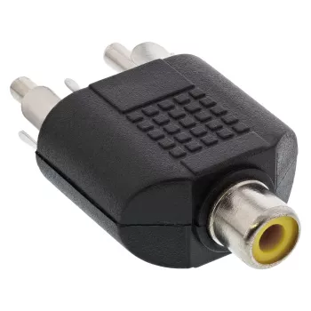 Adaptador de áudio conector fêmea RCA / 2x ficha RCA InLine 99311