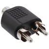 Adaptador de áudio conector fêmea RCA / 2x ficha RCA InLine 99311