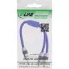 Cabo de áudio InLine Premium 2x RCA fêmea / 3,5 mm macho banhado a ouro 0,25 m