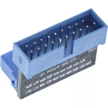 Adaptador USB 3.0 InLine interno, ficha para conector fêmea, angular para cima, 33448O