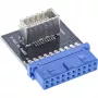 Adaptador interno InLine USB 3.0 para USB 3.1 painel frontal Key-B multicolor