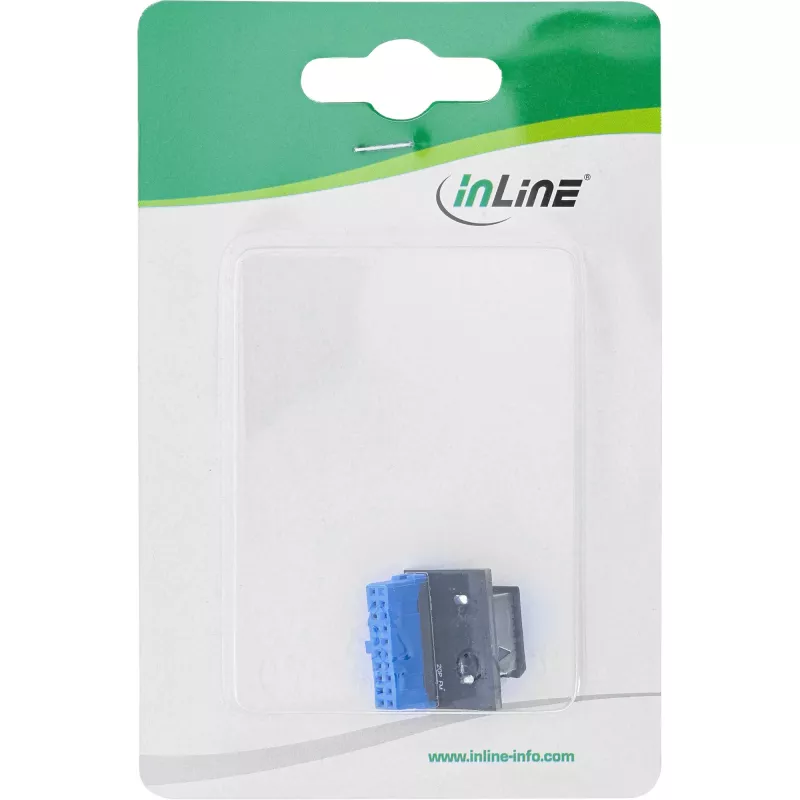 Adaptador interno InLine USB 3.0 para USB 3.1 painel frontal Key-A reto