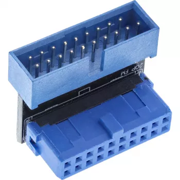 Adaptador USB 3.0 InLine interno, ligação ficha/conector fêmea, angular para baixo