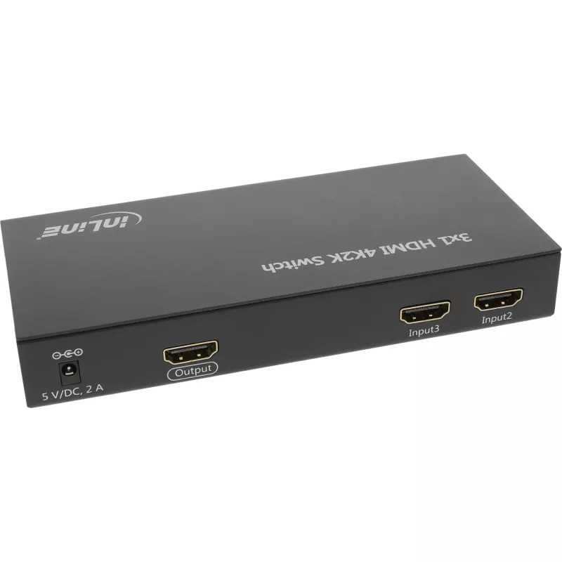 Comutador HDMI InLine 3 IN para 1 OUT sinal 4K2K 3D HD Audio