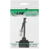 Splitter ISDN InLine 1x RJ45 macho / 2x RJ45 fêmea, 8P4C sem resistências