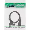 InLine Cabo USB 2.0 A macho para A fêmea para suporte de slot, 0,6 m, preto, embalagem a granel de 120 unidades