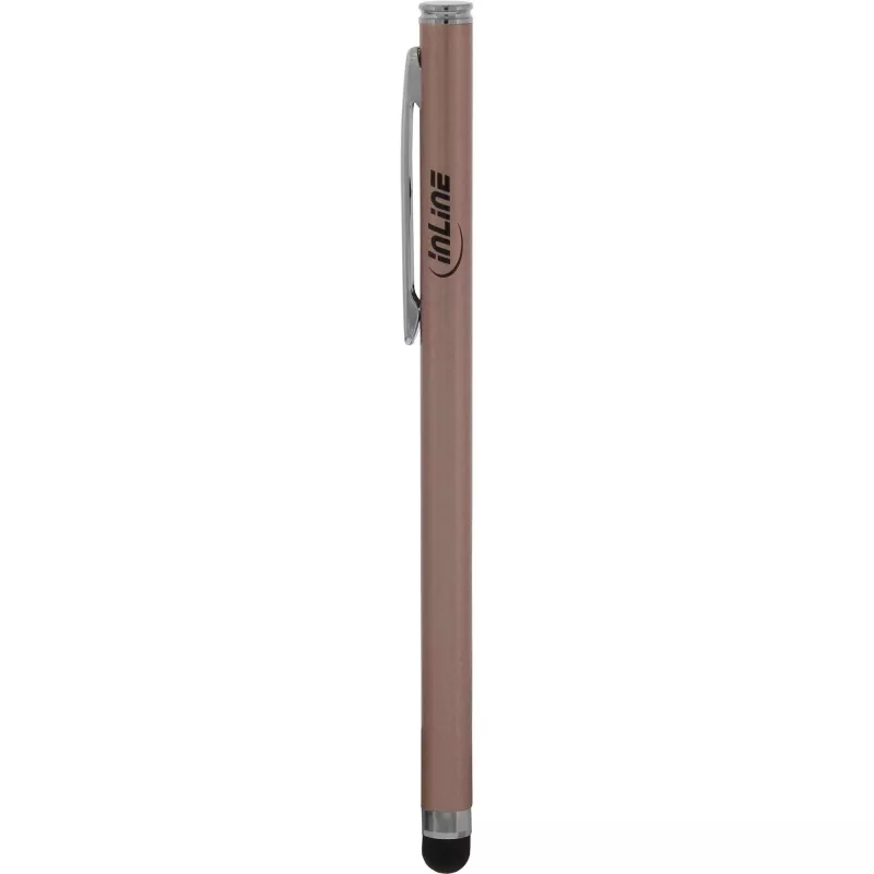 Caneta stylus InLine 55467G para ecrãs táteis smartphone tablet rosa
