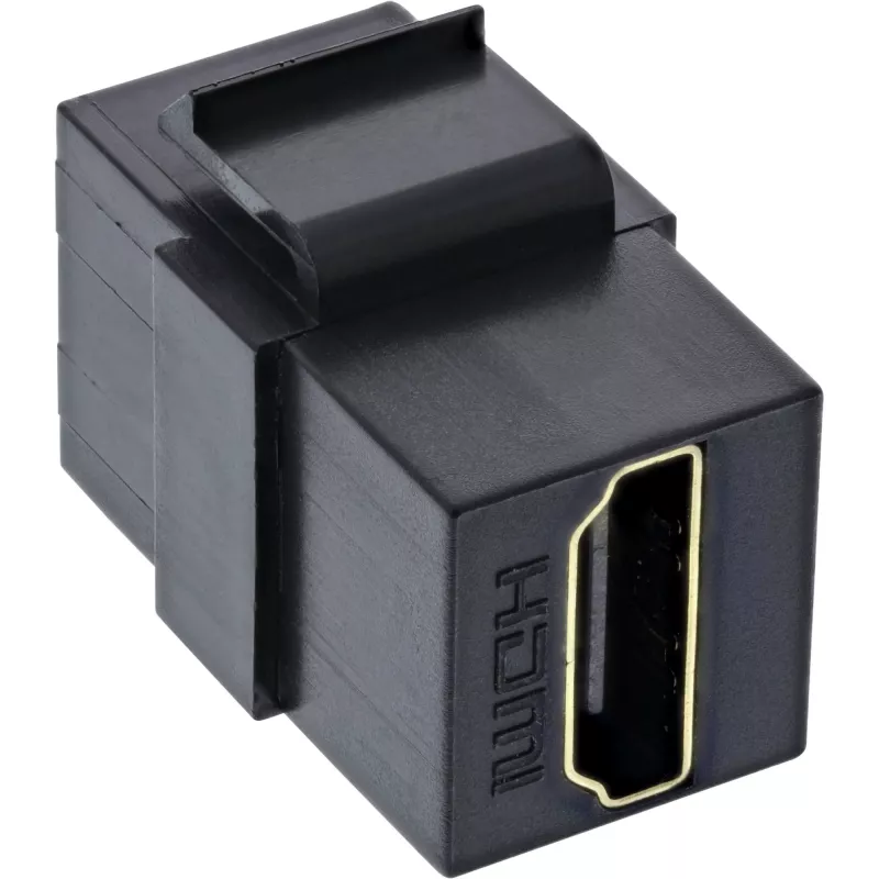 Módulo Keystone HDMI InLine Snap-In, 4K/60Hz, HDMI AF/AF preto