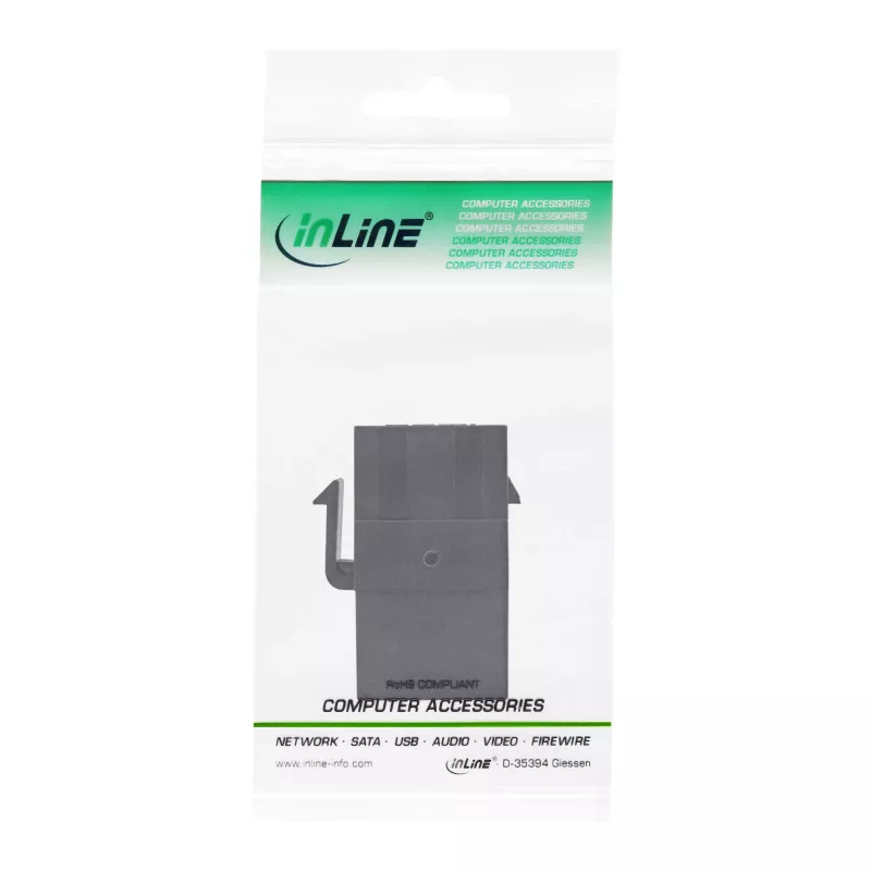 Módulo Keystone HDMI InLine Snap-In, 4K/60Hz, HDMI AF/AF preto