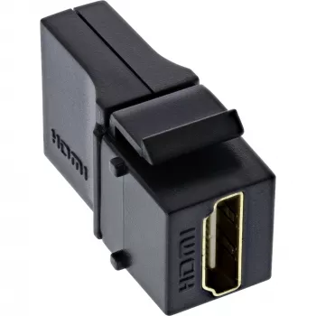 Módulo Keystone HDMI InLine Snap-In, 4K/60Hz, HDMI AF/AF angular preto