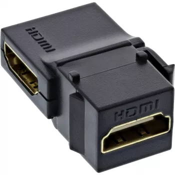 Módulo Keystone HDMI InLine Snap-In, 4K/60Hz, HDMI AF/AF angular preto