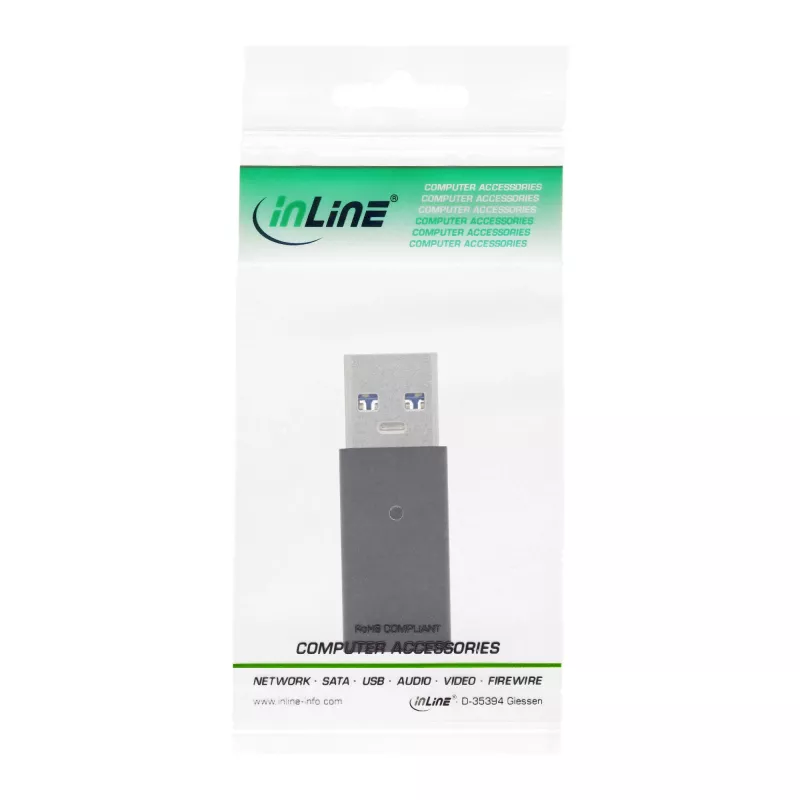 Adaptador USB 3.2 Gen.2 InLine 35810 ficha USB-A conector fêmea USB-C