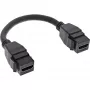 Cabo Keystone HDMI 2 vias InLine 4K/60Hz, conector fêmea HDMI A/conector fêmea, preto, 0,2 m