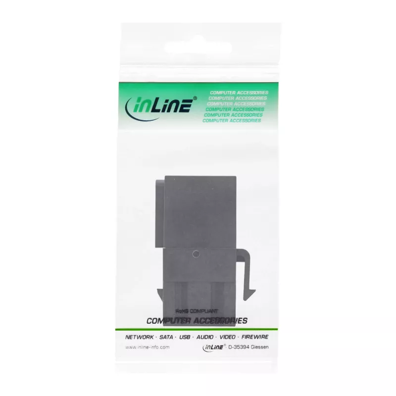 Módulo Snap-In USB 3.1 InLine, USB-A B/B, angular 90°, caixa preta