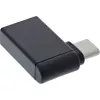 Adaptador USB 3.2 Gen.2 InLine, ficha USB-C para conector fêmea USB-A angular 90° OTG