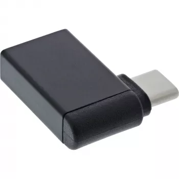 Adaptador USB 3.2 Gen.2 InLine, ficha USB-C para conector fêmea USB-A angular 90° OTG