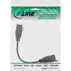 Cabo adaptador Keystone USB 3.2 Gen1 InLine 2x, 2x conector fêmea USB A Keystone, 0,2m