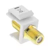 Adaptador de montagem Keystone InLine, para cabo de satélite, 2x conectores fêmea F, branco
