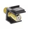Adaptador de encastrar Keystone InLine, para cabo satélite, 2x fêmea F, preto
