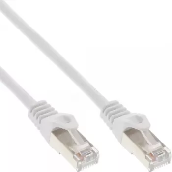 Cabo de rede SF/UTP Cat.5e branco 0,3m InLine