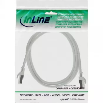 Cabo de rede SF/UTP Cat.5e branco 0,3m InLine