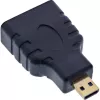Adaptador HDMI InLine HDMI-A fêmea / HDMI-D macho, 4K/60Hz, dourado