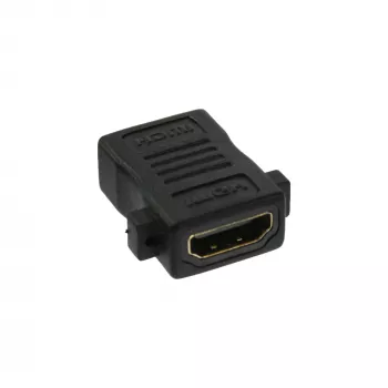 Adaptador HDMI de instalação InLine HDMI A fêmea / fêmea dourado, 4K2K