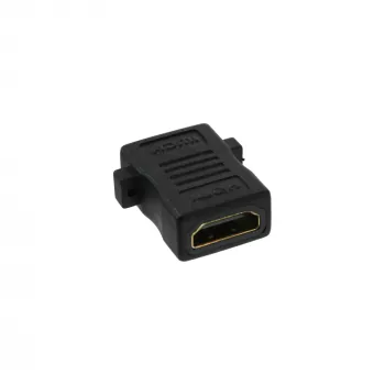 Adaptador HDMI de instalação InLine HDMI A fêmea / fêmea dourado, 4K2K