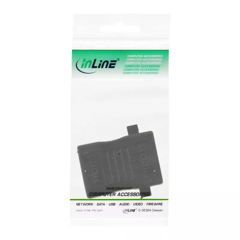 Adaptador HDMI de instalação InLine HDMI A fêmea / fêmea dourado, 4K2K