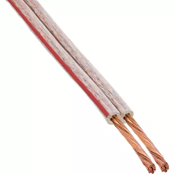 Cabo de coluna InLine 2x 2,5mm² CCA transparente 50m