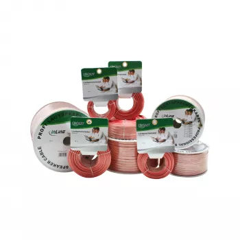 Cabo de coluna InLine 2x 2,5mm² CCA transparente 50m