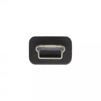 Cabo Mini USB 2.0 InLine macho tipo A / macho Mini B, 5 pinos, preto, 0,3 m