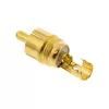 Ficha RCA metálica macho InLine para soldar, prateado, anel branco, para cabo de 6 mm