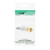 Ficha RCA metálica macho InLine para soldar, prateado, anel branco, para cabo de 6 mm