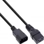Cabo adaptador de alimentação InLine, IEC-60320 C14 para C19, 3x1,5mm², máx. 10A, 1m