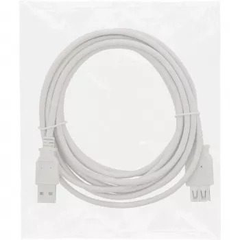 Cabo de extensão USB 2.0 InLine Type-A macho/fêmea, bege, 1,8 m, Bulk