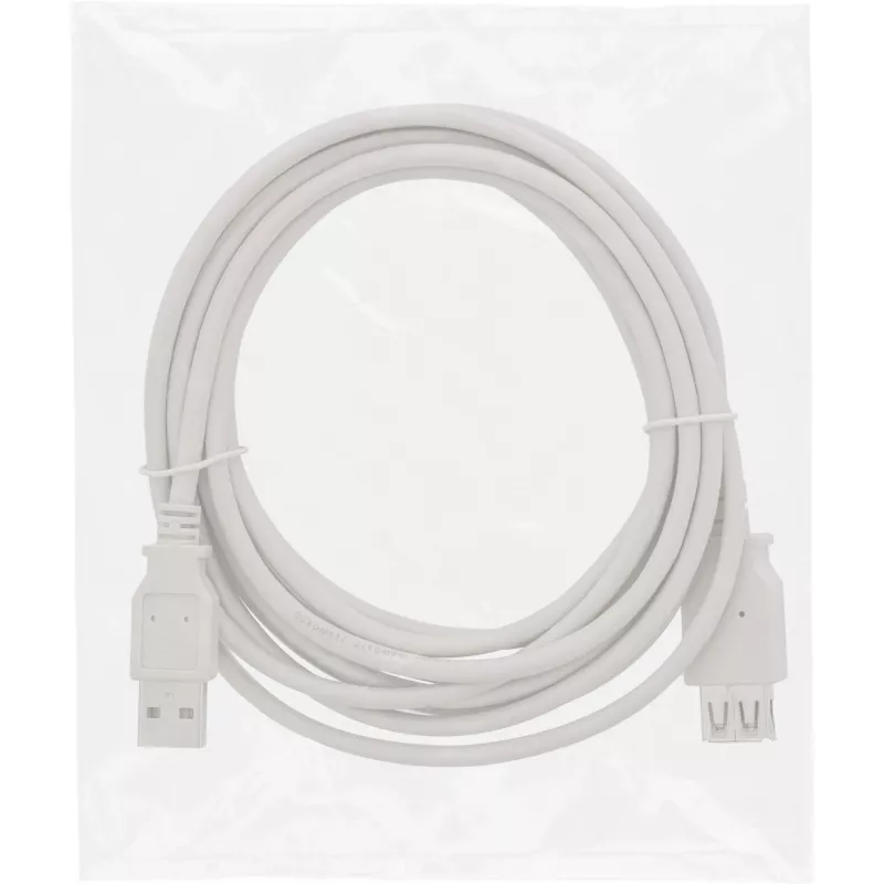 Cabo de extensão USB 2.0 InLine Type-A macho/fêmea, bege, 1,8 m, Bulk