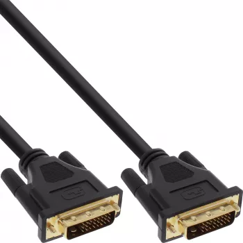 Cabo DVI-D Premium 24+1 macho/macho Dual Link dourado 7,5 m InLine 17787P