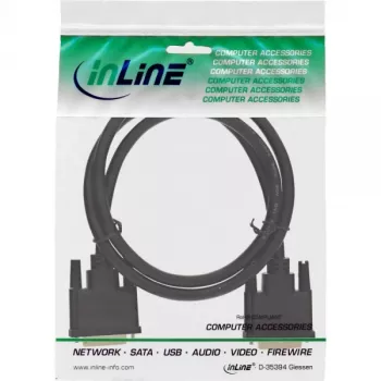Cabo DVI-D Premium 24+1 macho/macho Dual Link dourado 1 m InLine 17771P