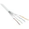 Cabo de rede InLine S/FTP PiMF Cat.6 AWG27 PVC CU 100 m, branco