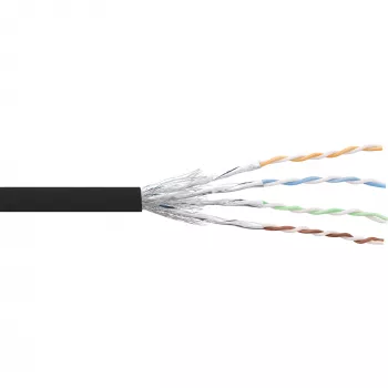 Cabo de rede InLine S/FTP PiMF Cat.6 preto AWG27 PVC CU 100 m