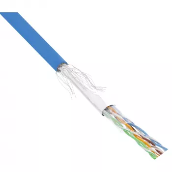 Cabo de rede InLine SF/UTP Cat.5e AWG26 CCA PVC azul 100 m
