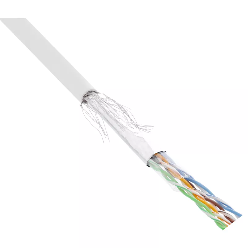 Cabo de rede InLine SF/UTP Cat.5e AWG26 CCA PVC branco 100 m
