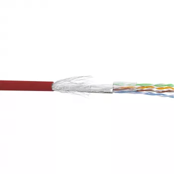 Cabo de rede InLine SF/UTP Cat.5e AWG26 CCA PVC vermelho 100 m