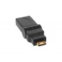 Adaptador HDMI InLine 17690M conector fêmea HDMI A / conector macho HDMI C dobrável dourado