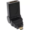 Adaptador HDMI Type-A fêmea / Type-D macho articulado dourado InLine 17690L
