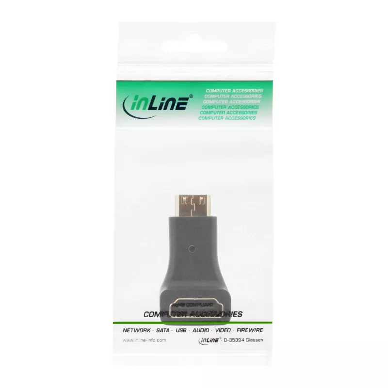 Adaptador HDMI Type-A fêmea / Type-C macho angular InLine 17690K