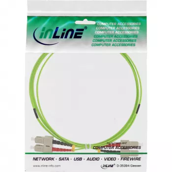 Cabo de fibra ótica duplex InLine SC/SC 50/125µm OM5 5 m