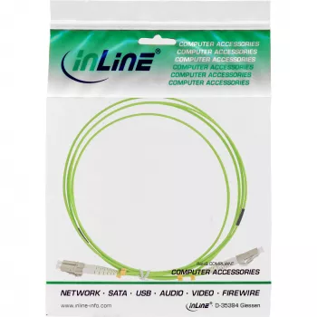 Cabo de fibra ótica duplex InLine LC/LC 50/125µm OM5 20 m